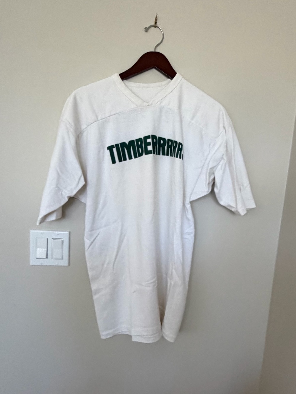 Timberrrrrr White Crewneck Graphic T-Shirt
